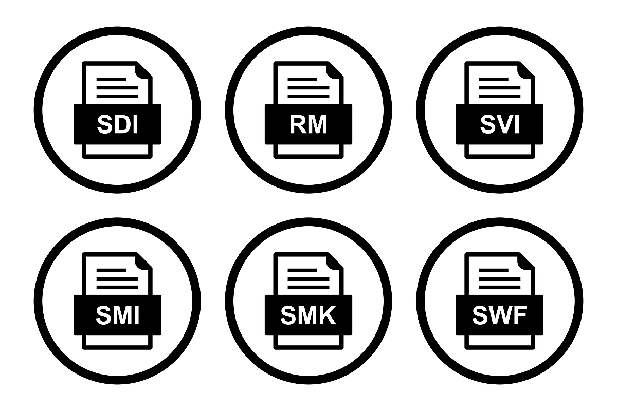 Set Of File Formats Icons example image 1