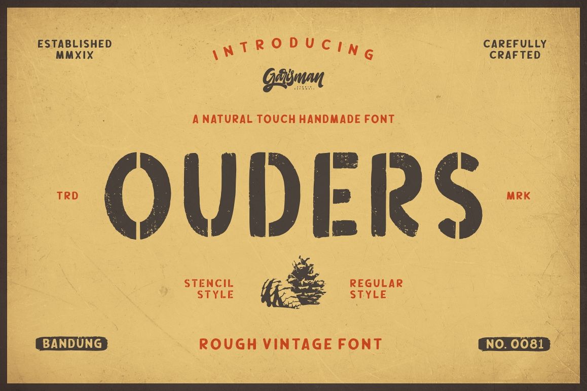 Ouders - Stencil & Regular Font example image 1