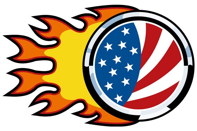 american flag on fire example image 1