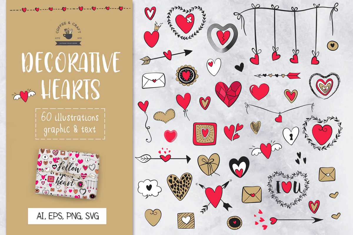 Decorative Hearts example image 1