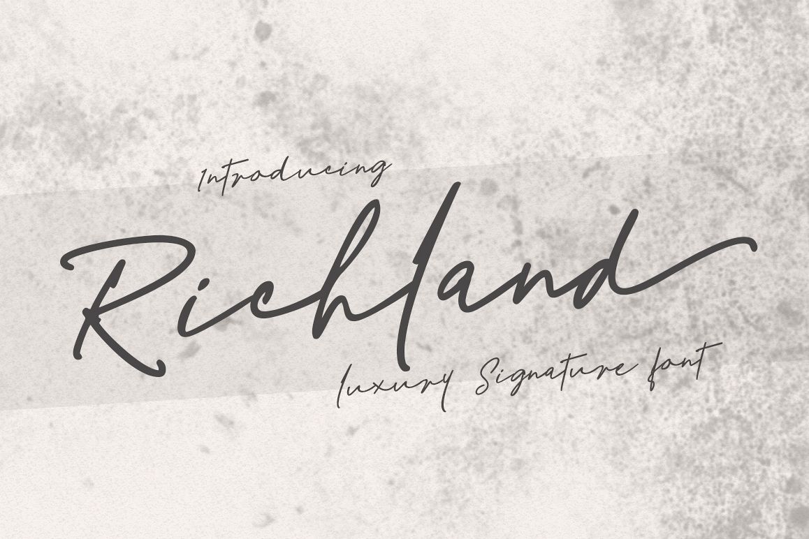 Richland | signature font example image 1