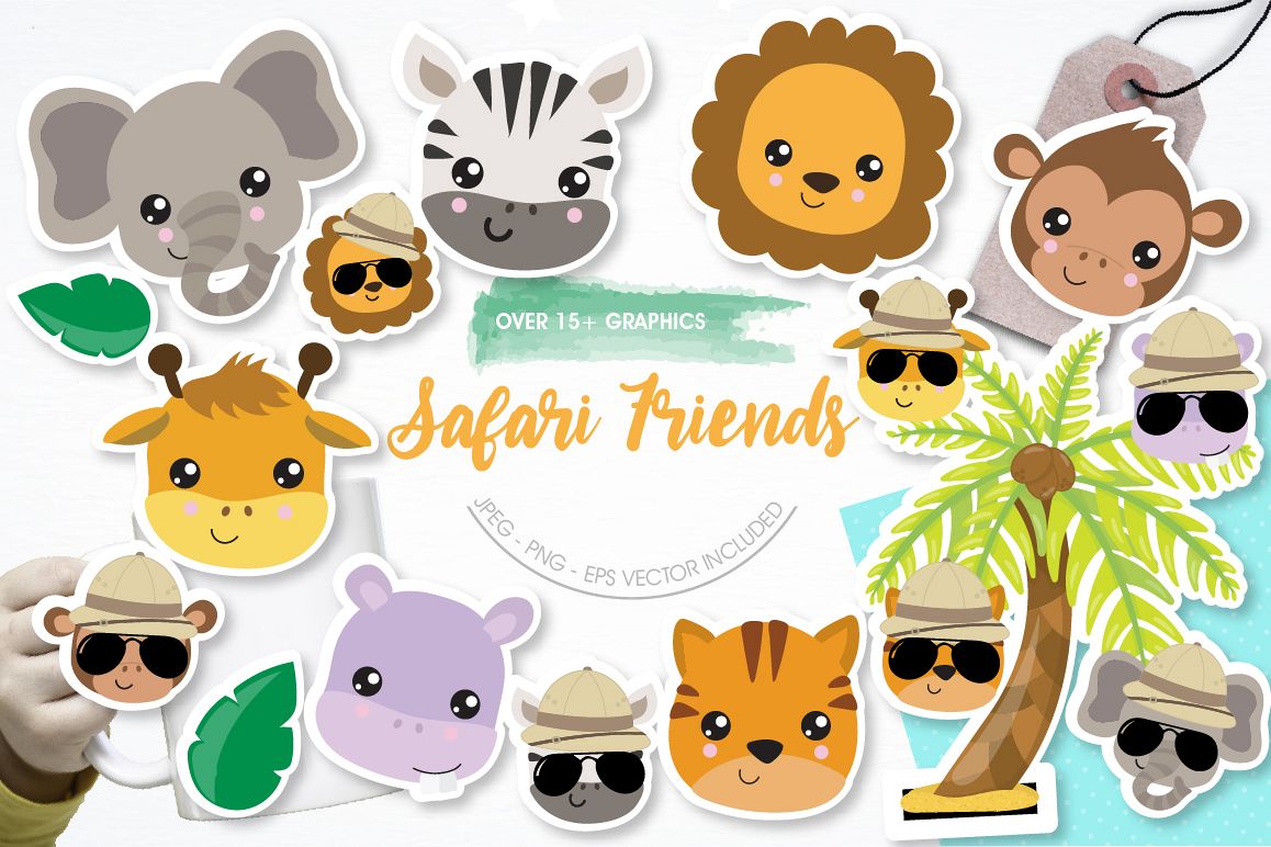 Safari Friends graphics and illustrations example image 1