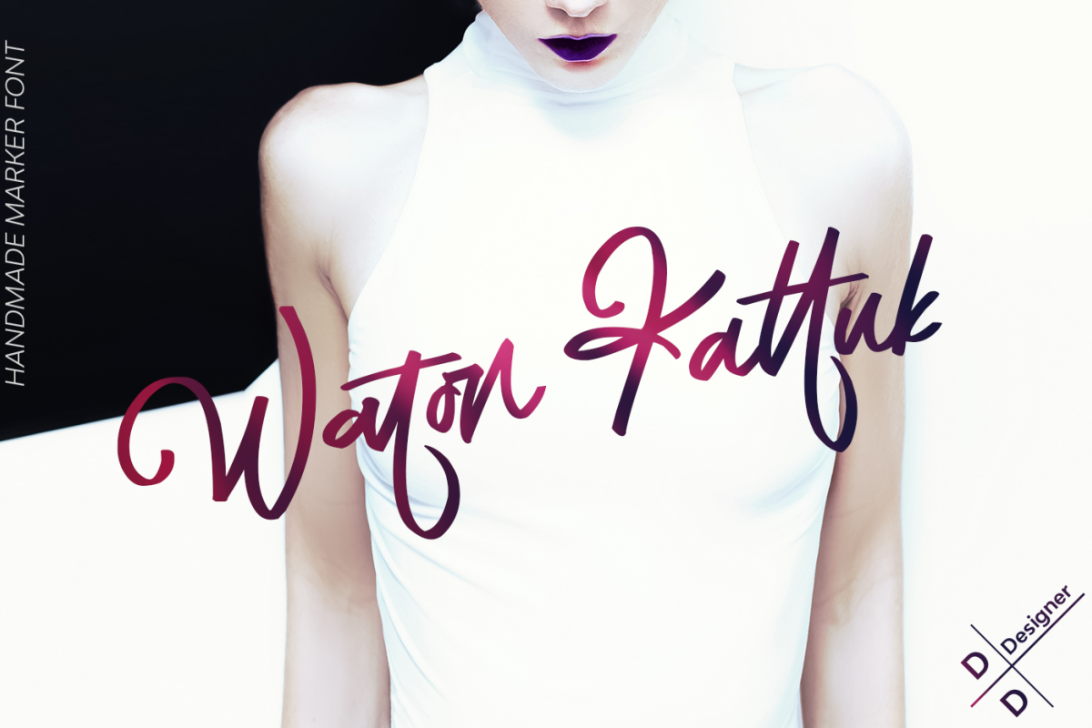 Waton Kattuk Script Font example image 1