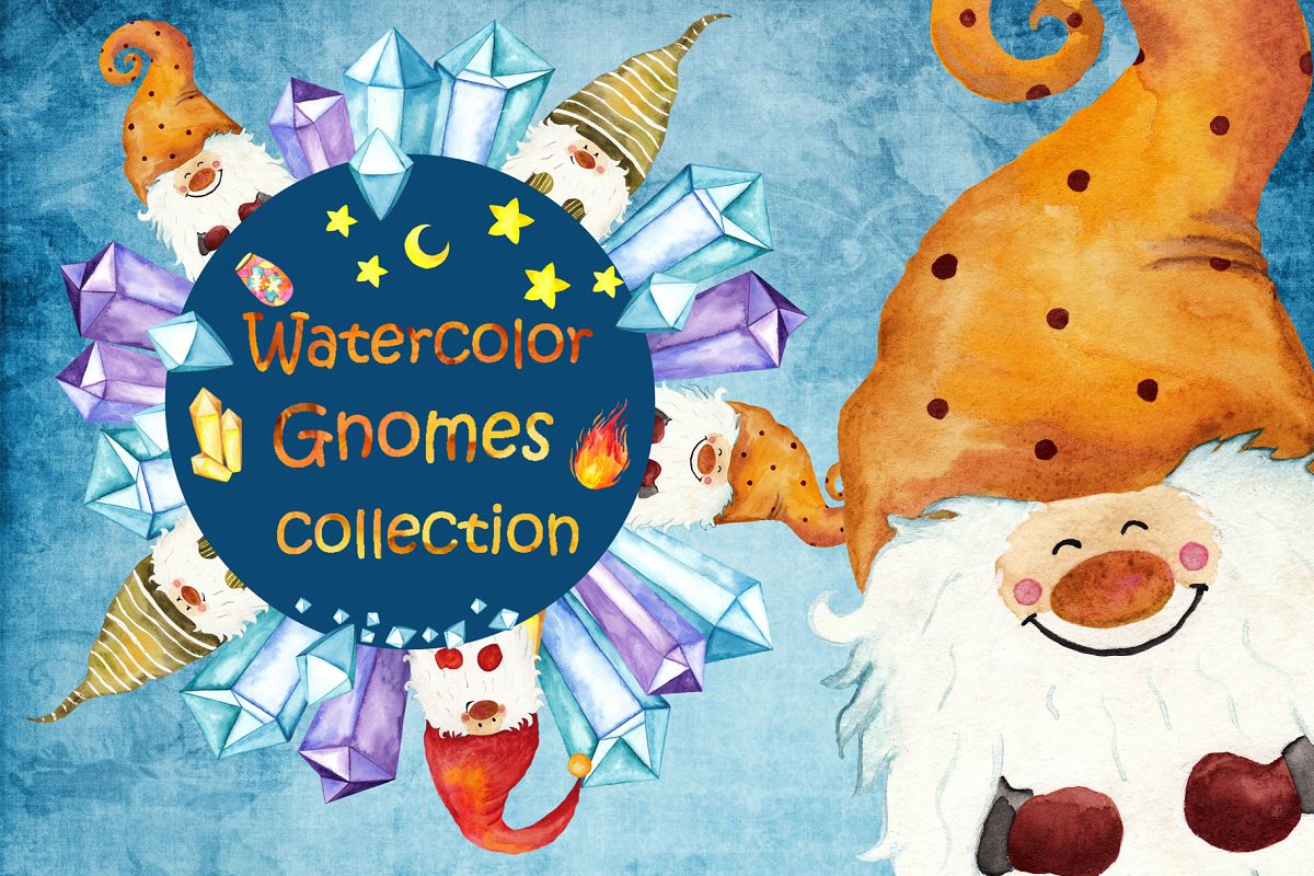 Watercolor Gnomes collection example image 1
