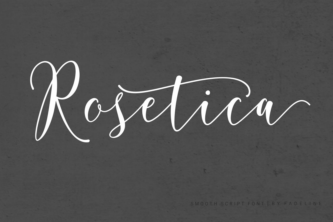 Rosetica Smooth Script example image 1