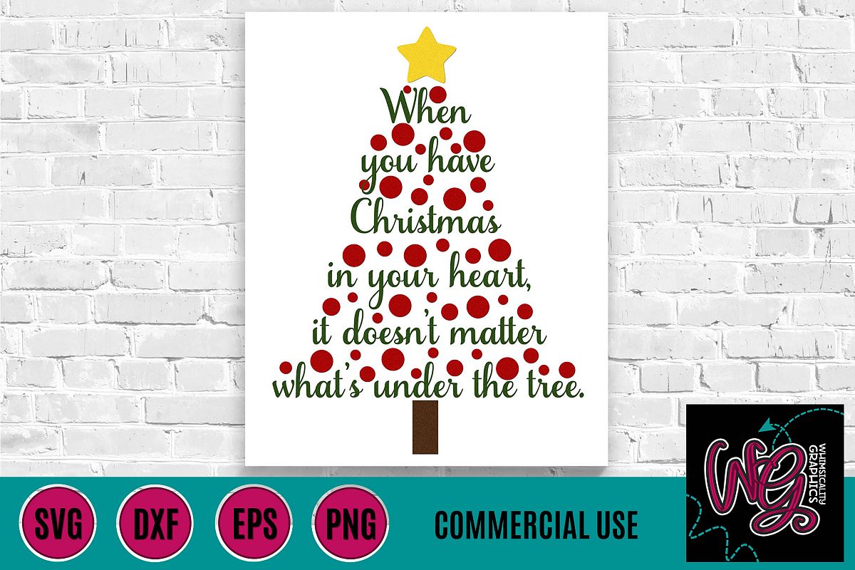 Christmas In the Heart SVG DXF PNG EPS Commercial example image 1