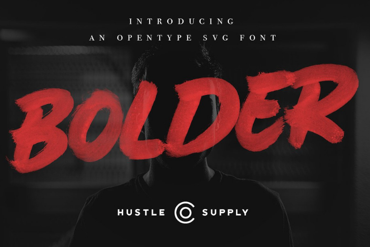 BOLDER - Smallcaps SVG Brush Font example image 1