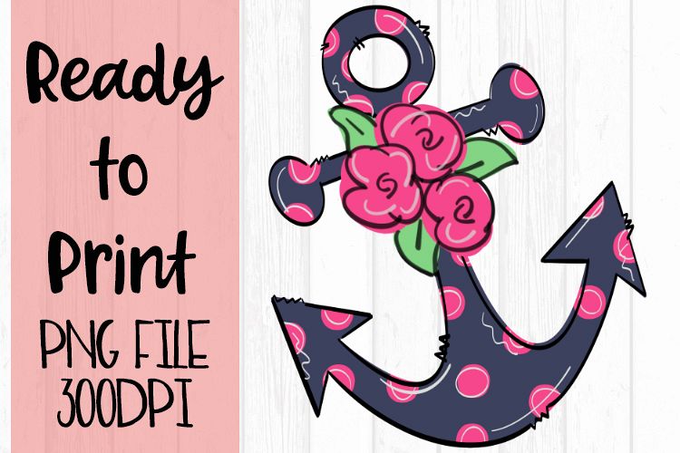 Polka Dot Anchor Ready to Print example image 1