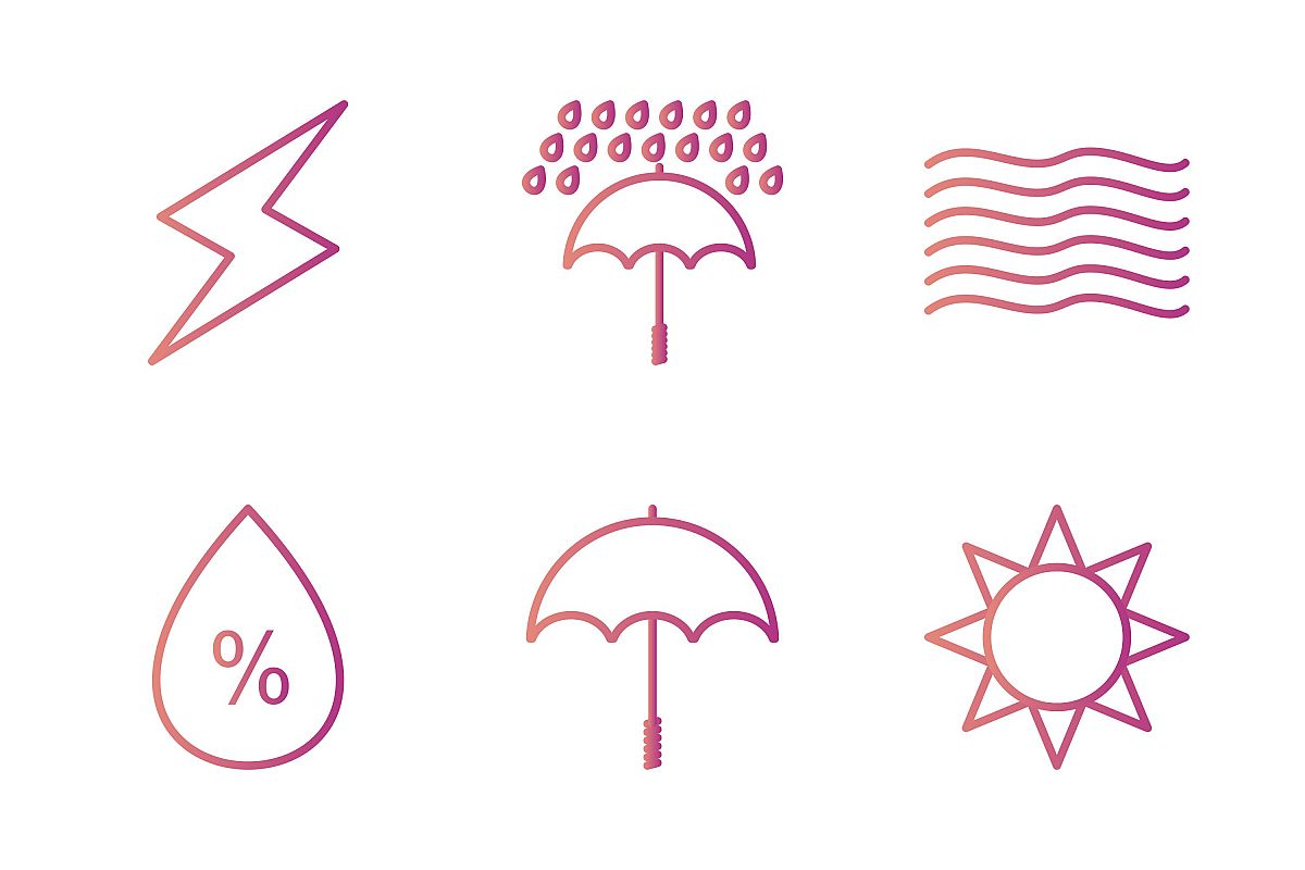 Set Of Weather And Season Icons example image 1