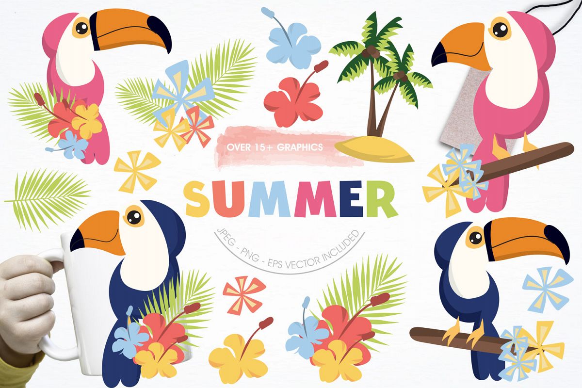 Summer Cute Graphics example image 1