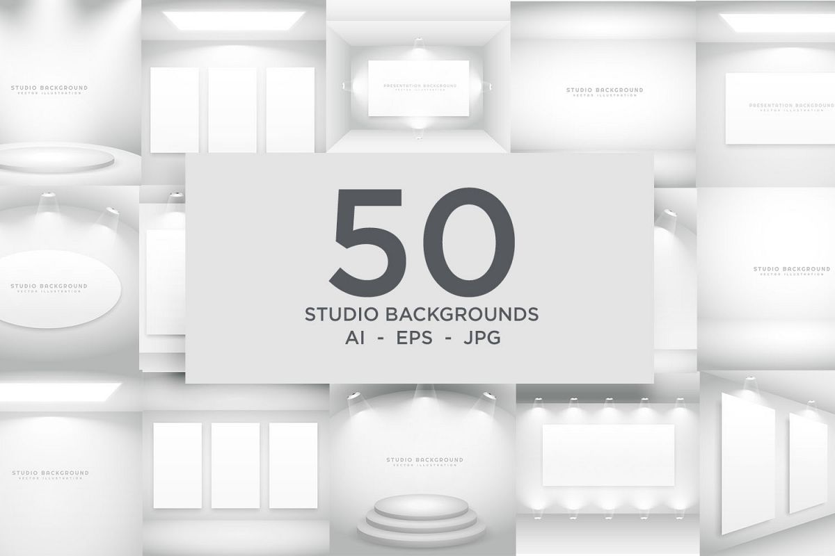 Studio Background Bundle - 50 Vector Designs example image 1