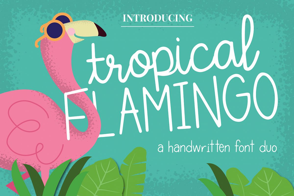 Tropical Flamingo Font Duo example image 1