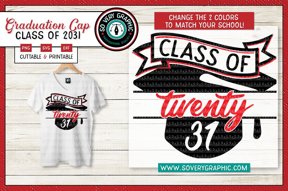 Class of 2031 Graduation Cap SVG Cut File example image 1
