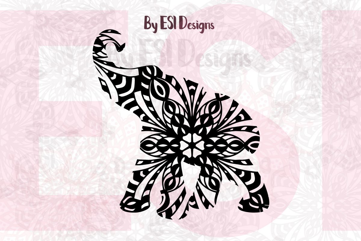 Download Elephant Mandala Design | SVG, DXF, EPS & PNG