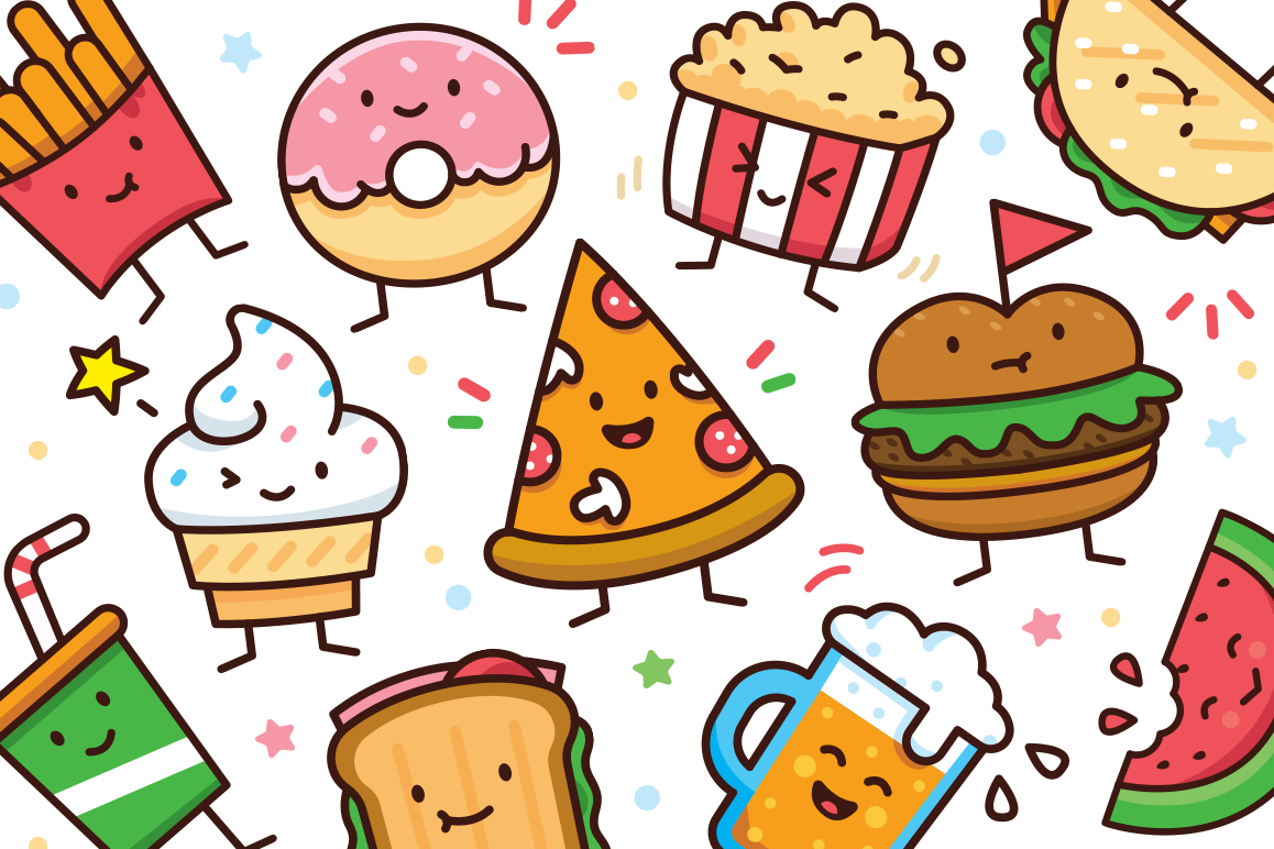 Food Doodle Toolkit (51988) | Characters | Design Bundles