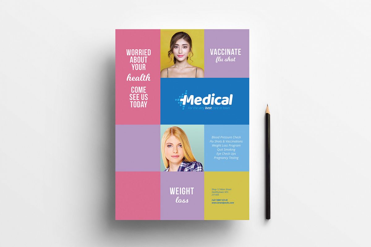 A4 Modern Medical Advertisement Template example image 1