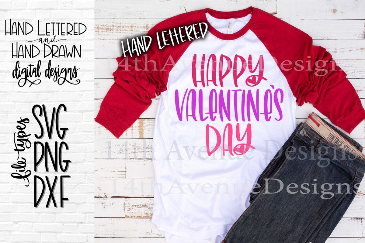 Happy Valentines Day SVG, Happy Valentines Day Cut File example image 1