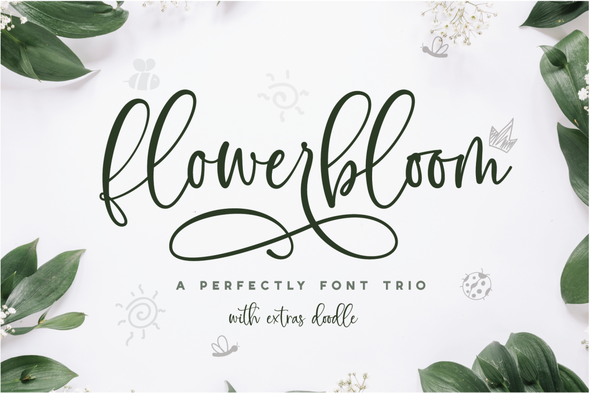 Flowerbloom Font Trio example image 1