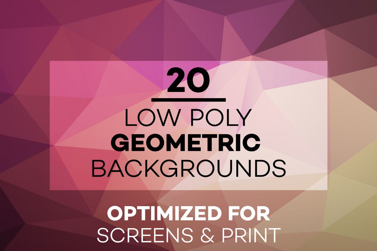 20 Low Poly Geometric Backgrounds example image 1