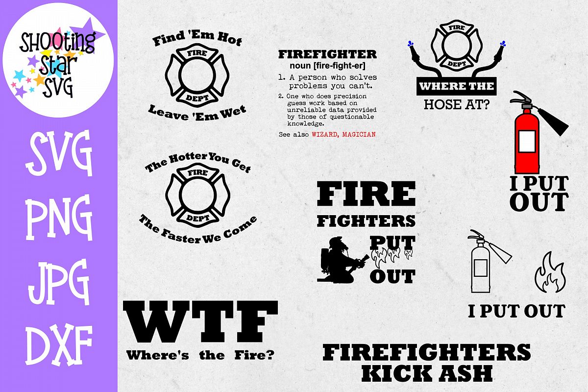 Firefighter Shirt SVG Bundle - Firefighter SVG - Fire SVG example image 1