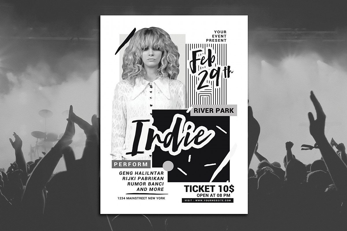 Abstract Indie Music Flyer example image 1