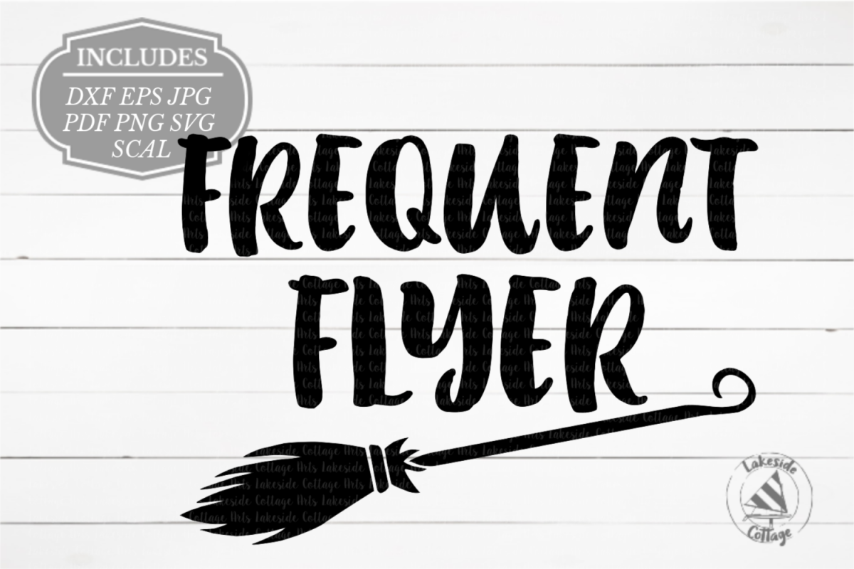 Frequent Flyer Halloween Witch SVG Design example image 1
