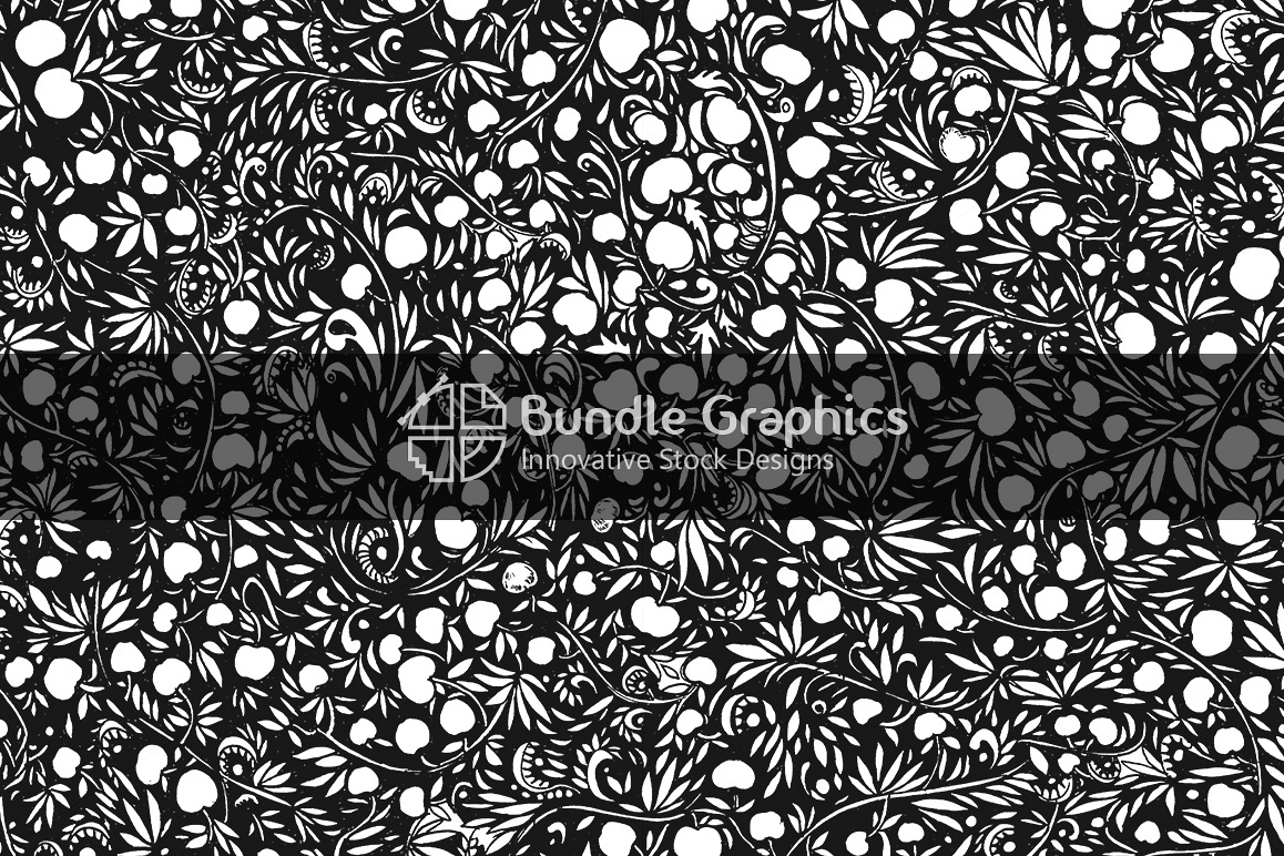 Apple Plants Background - Handmade Ink Graphics example image 1