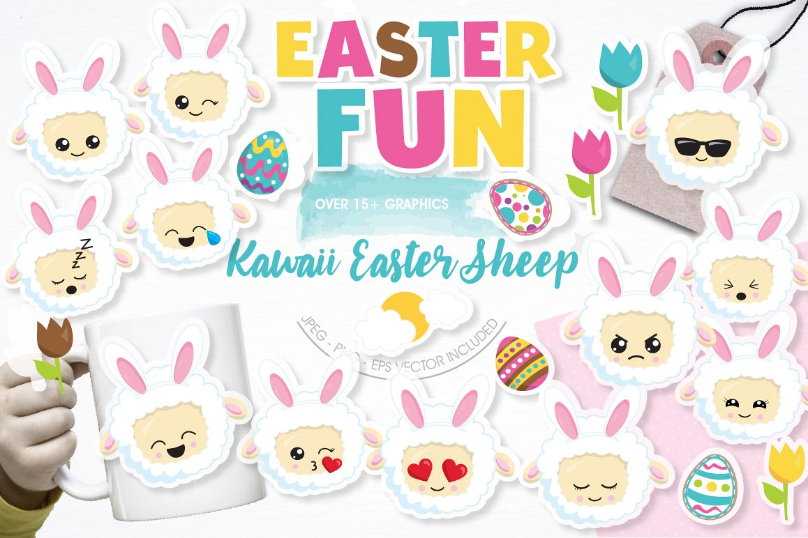 Easter sheep graphics and illustrations example image 1