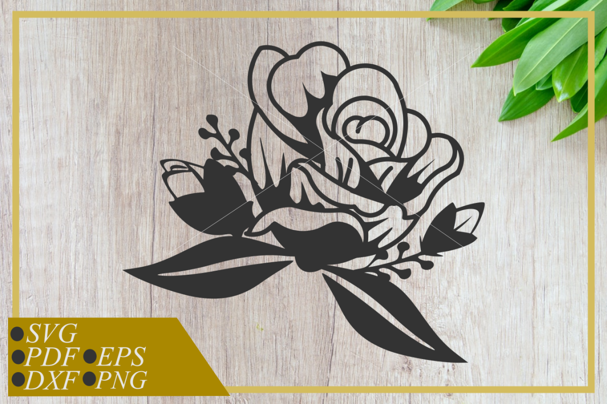 Simple Roses svg, flowers, instant download, cut file example image 1