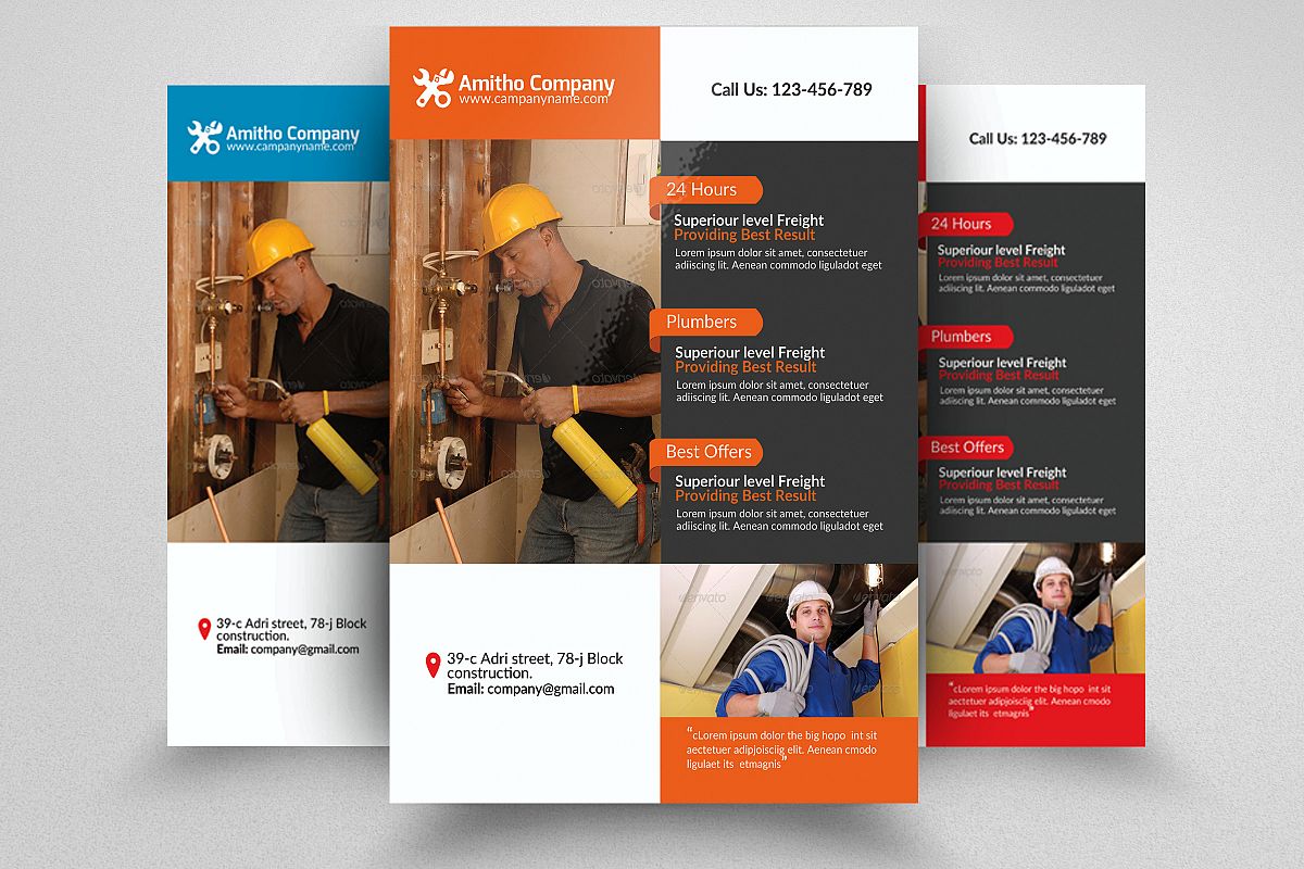 Handyman & Plumber Service Flyer example image 1