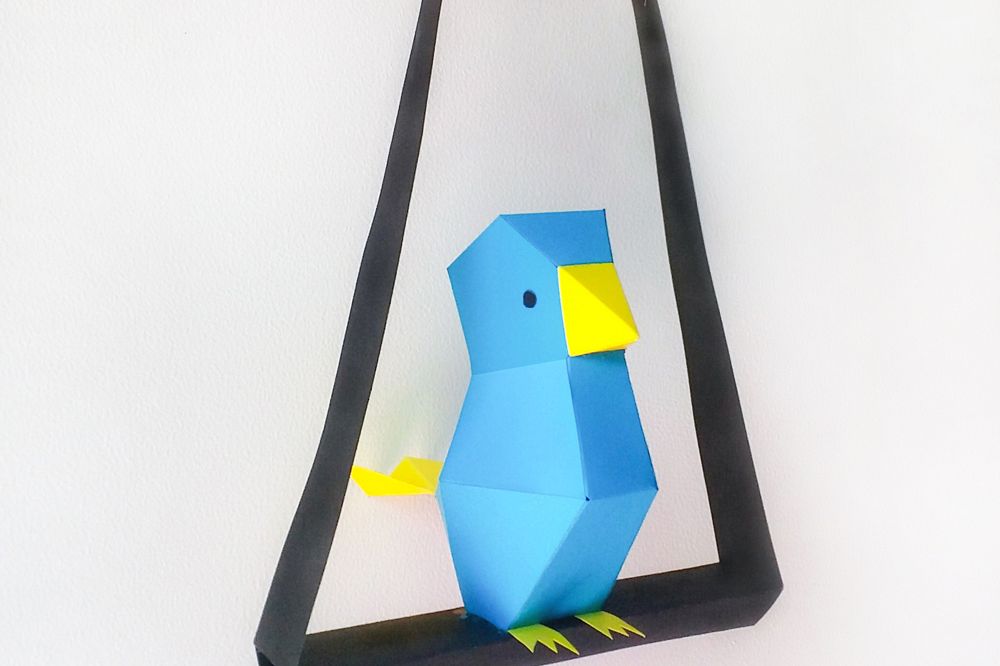 DIY Paper Bird - 3d papercraft example image 1