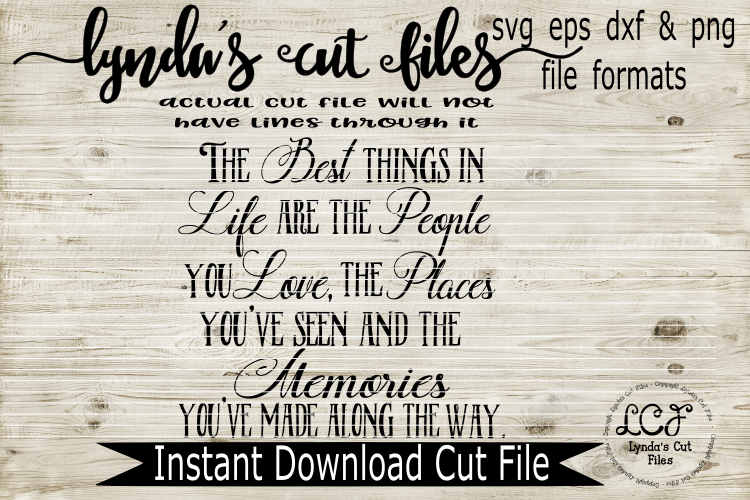 The Best Things in Life//SVG/EPS/DXF example image 1