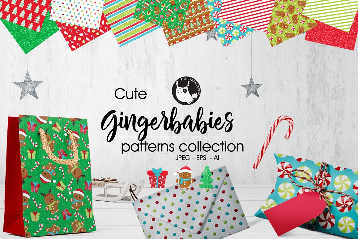 GINGER BABIES, digital papers example image 1