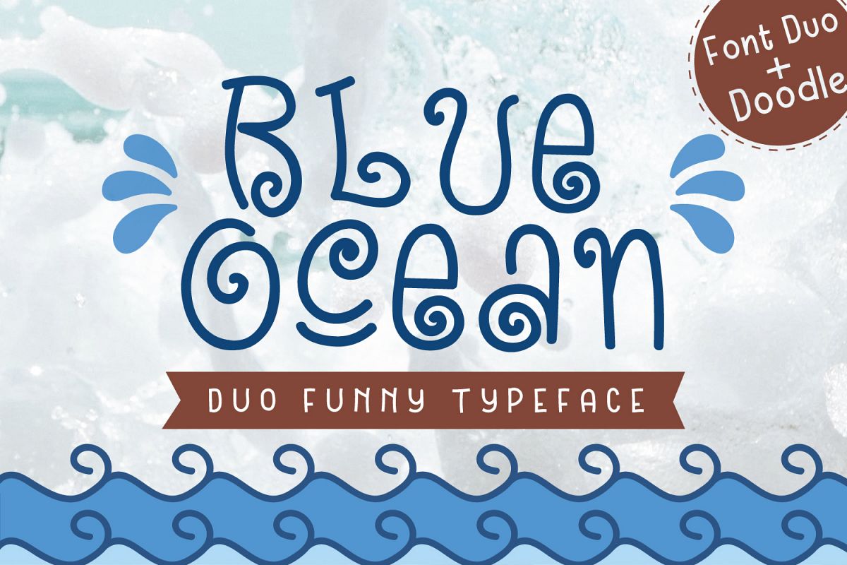 Blue Ocean - Cute and Funny Font example image 1