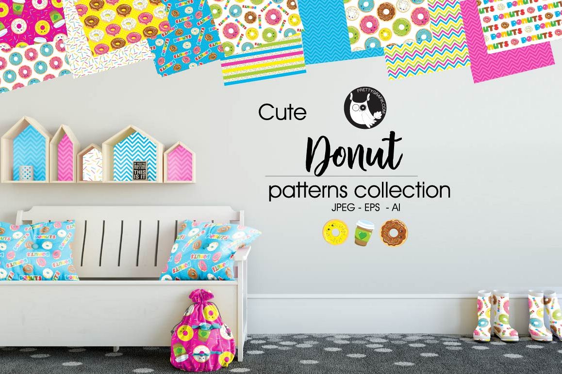 Donut, digital papers example image 1
