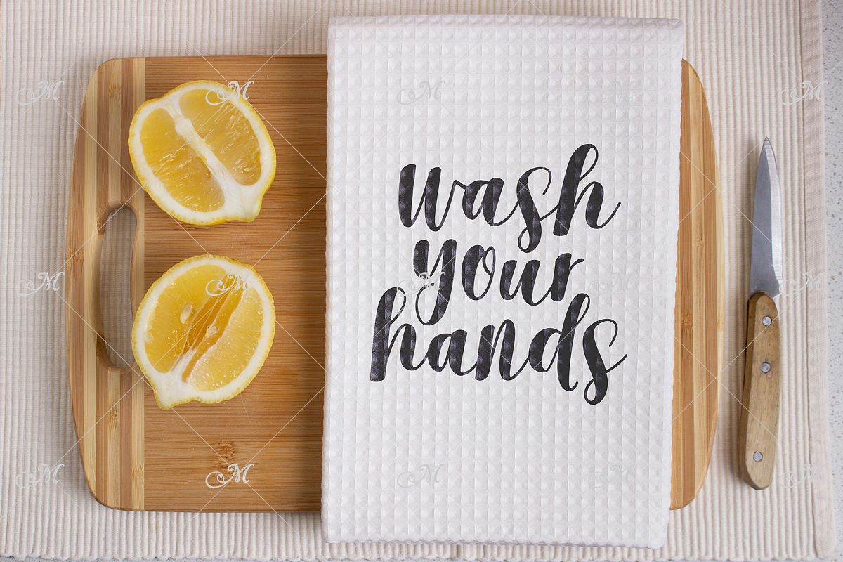 Kitchen Towel Mockup II. PSD &amp; JPEG