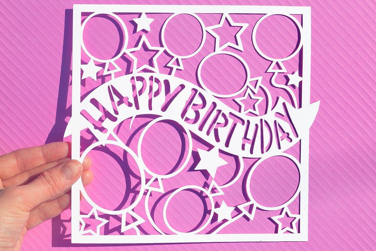 Download Happy Birthday Paper Cut Svg Dxf Eps Files 31693 Svgs Design Bundles