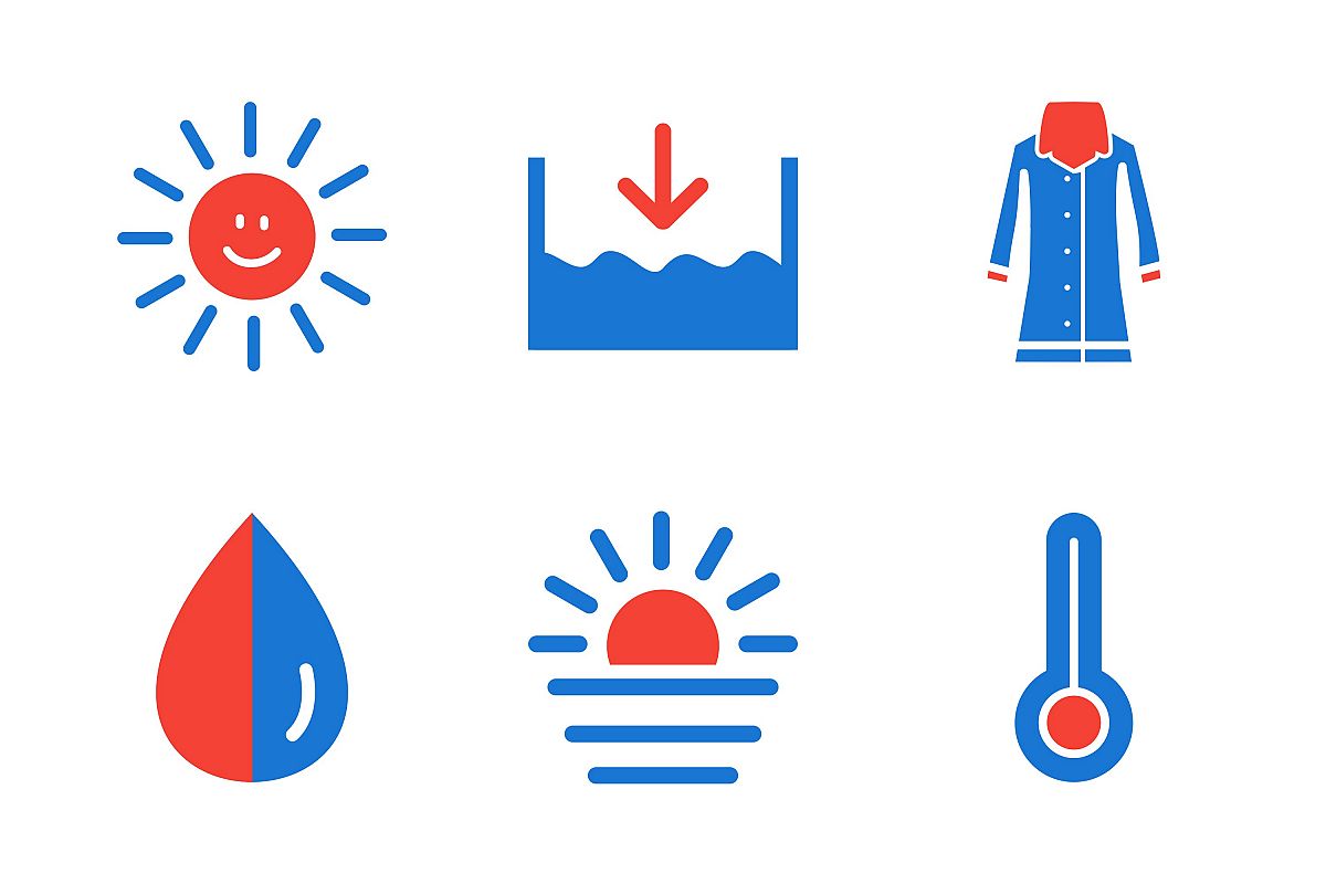 Set Of Weather And Season Icons example image 1