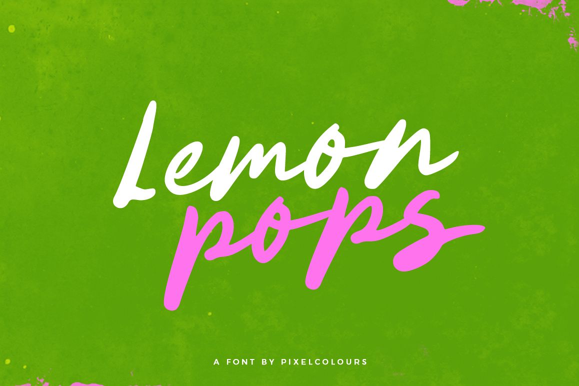 Lemon Pops Hand Drawn Script Font example image 1