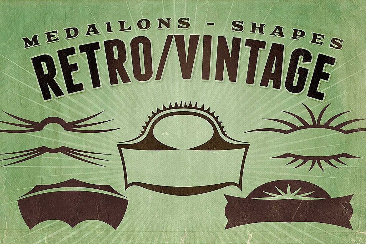 Retro/Vintage shapes - Medailons example image 1