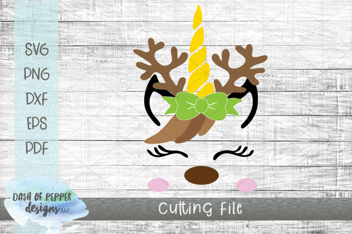 Reindeer Unicorn SVG - A Christmas SVG example image 1