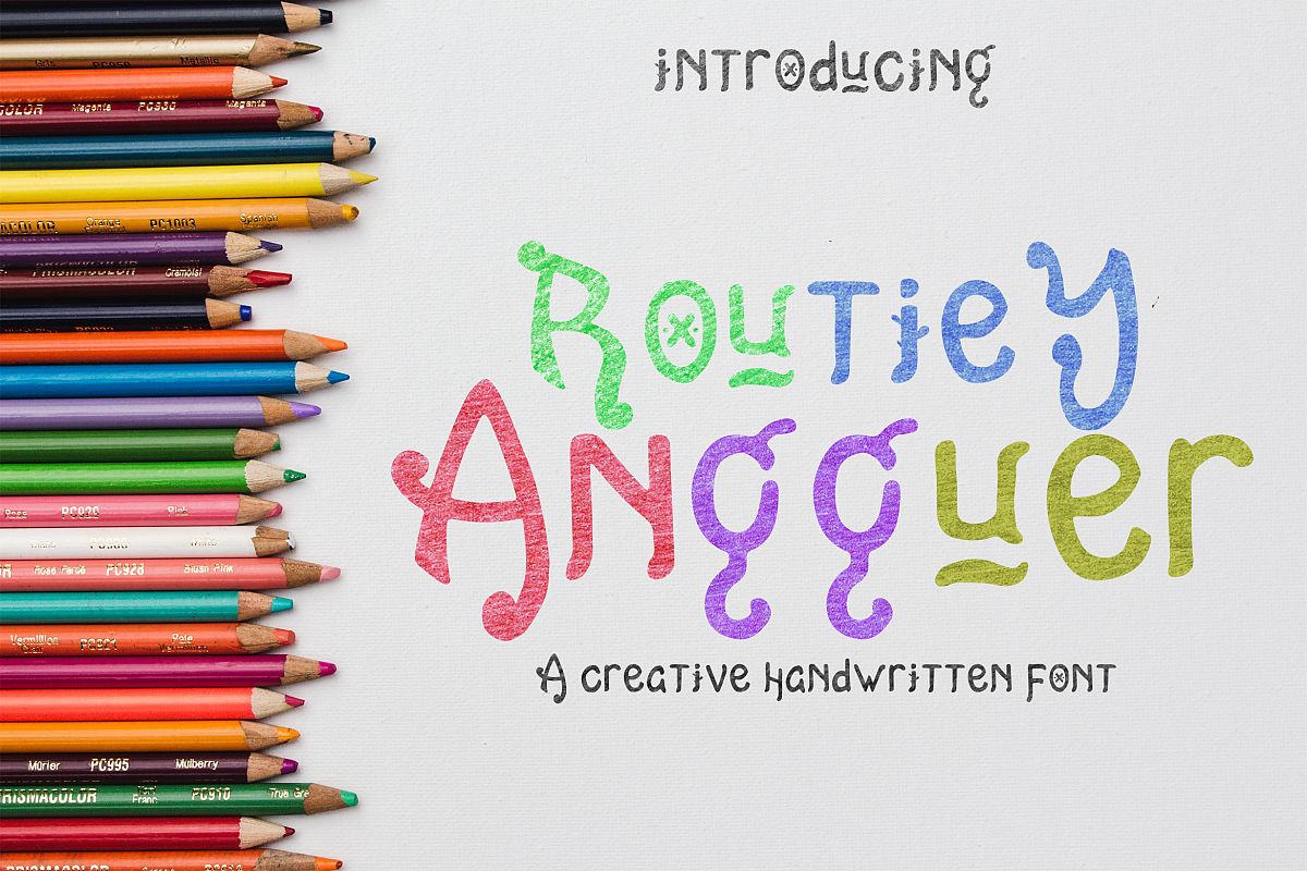 Routiey Angguer - Handwritten Font example image 1