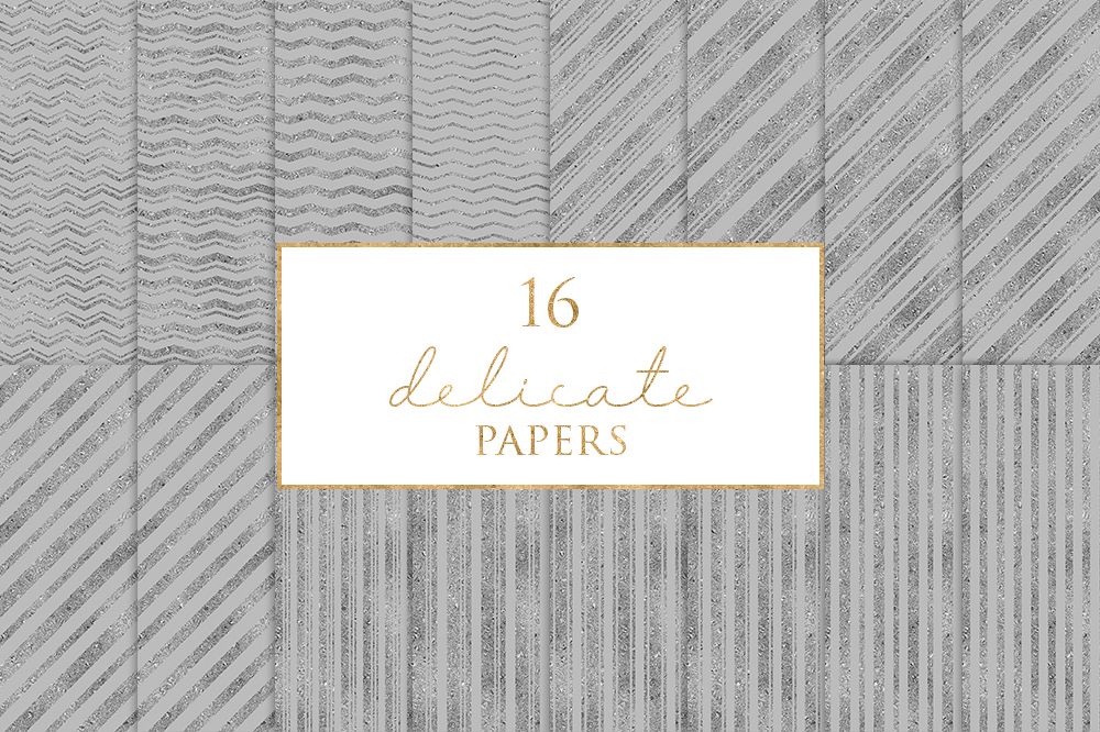 16 Delicate Digital Paper Pack example image 1
