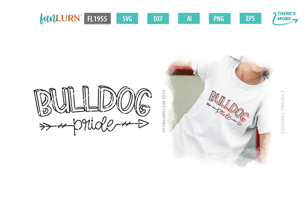 Bulldog Pride Team SVG Cut File example image 1