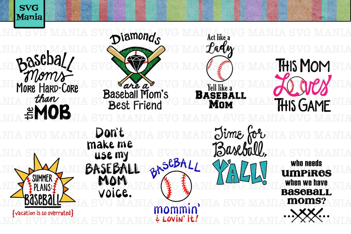 Download Baseball Mom Shirt SVG File Bundle, Baseball Mom SVG Bundle