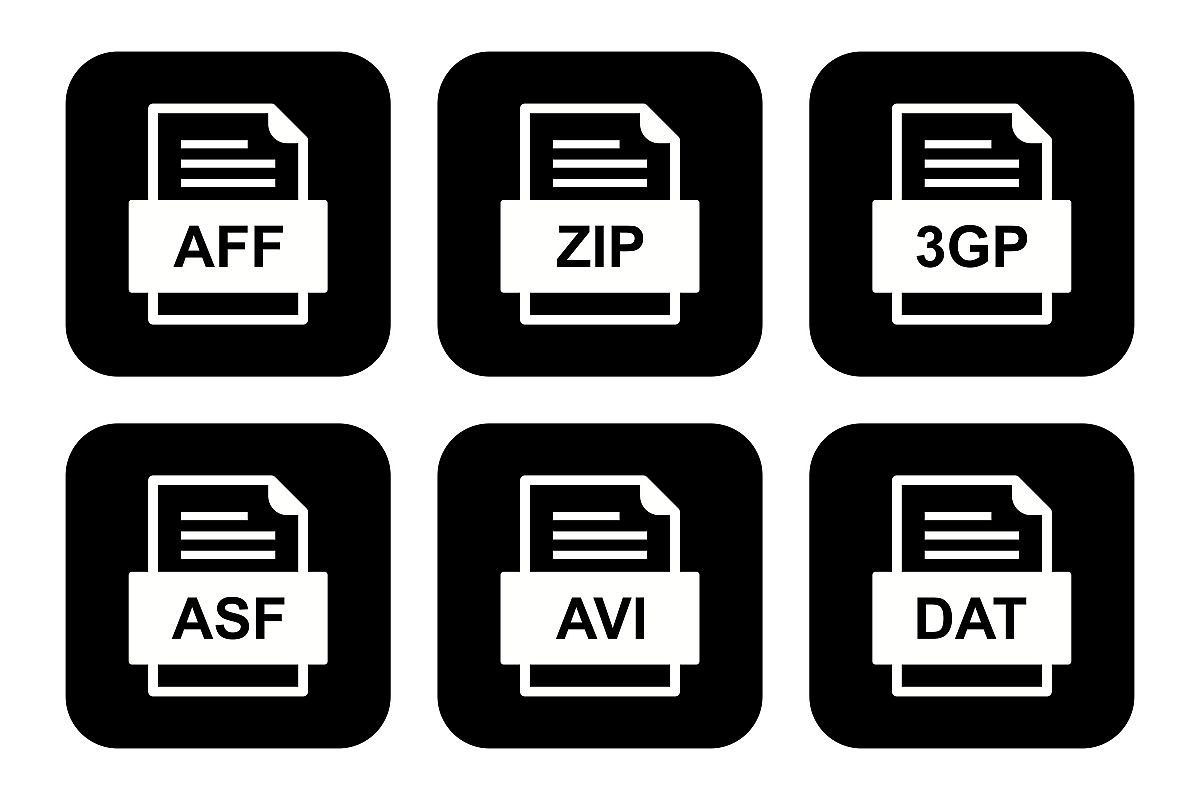Set Of File Formats Icons example image 1