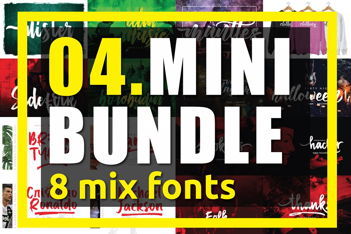 04. MINI BUNDLE - 8 mix fonts example image 1