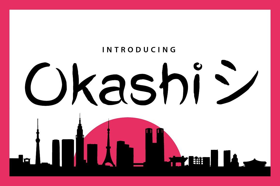 Okashi シ Typeface - A japanese styled font example image 1