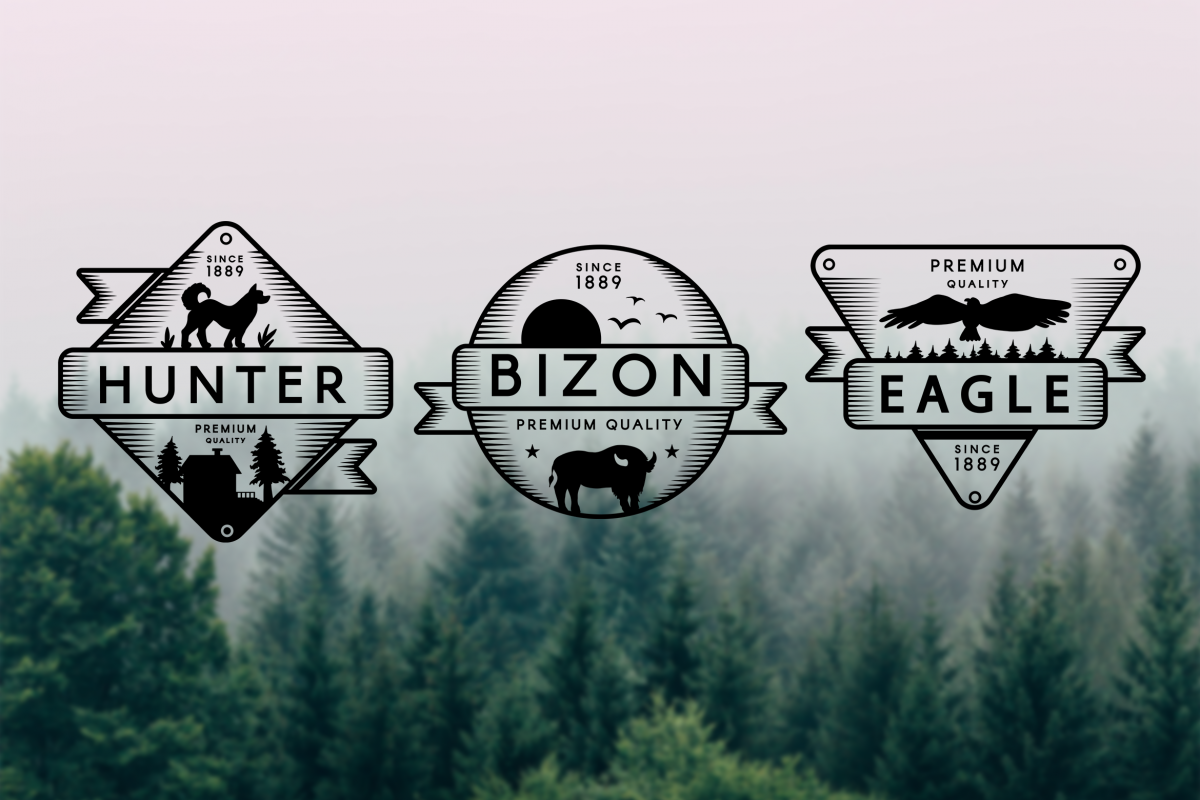3 Vintage Adventure Badges example image 1