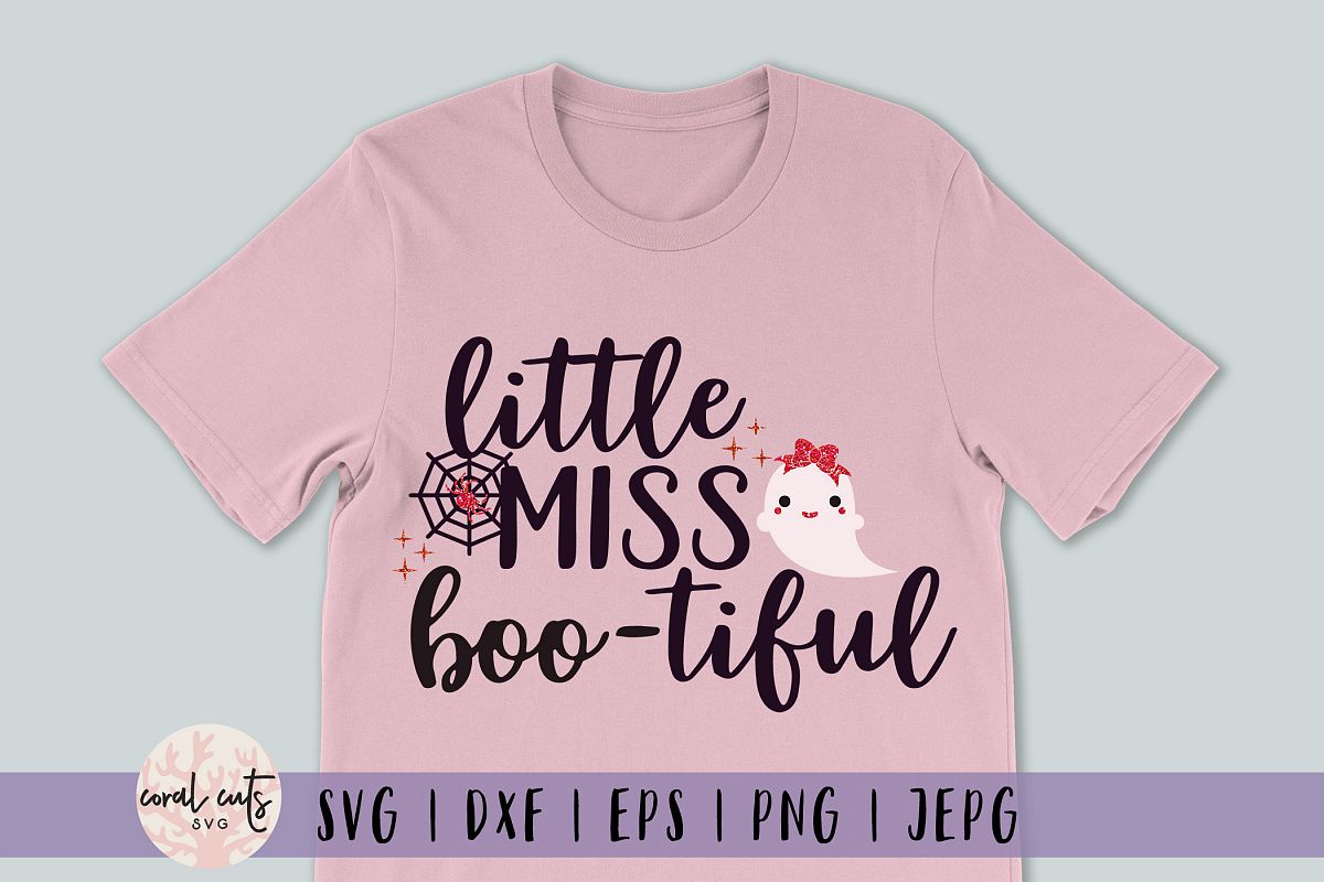 Little Miss Bootiful - Halloween SVG EPS DXF PNG Cut Files example image 1